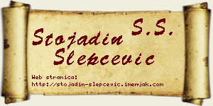 Stojadin Slepčević vizit kartica